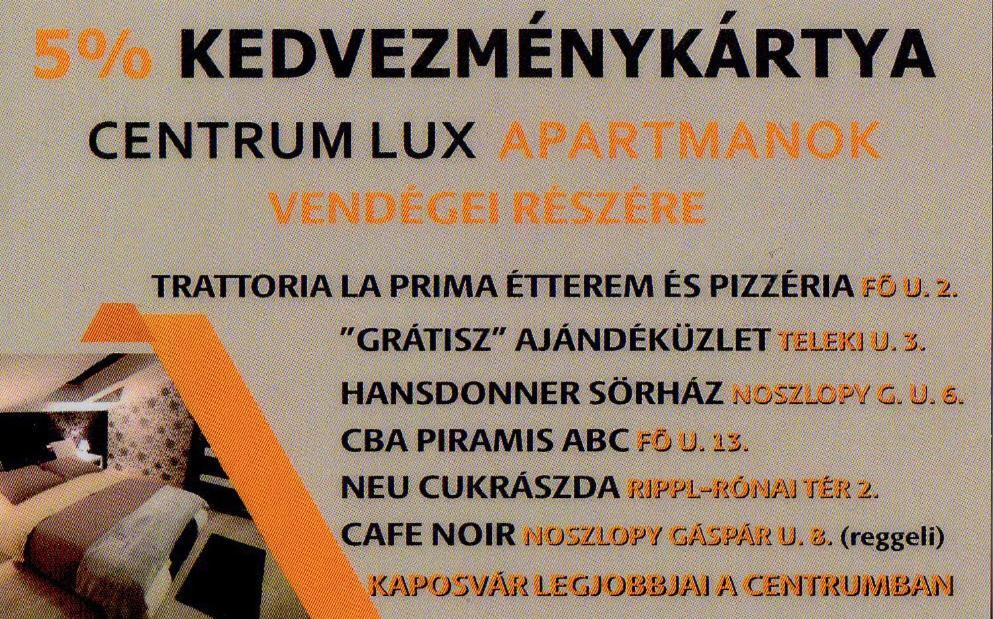 Centrum Lux 2 Apartmanok Kaposvár Eksteriør billede